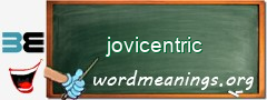 WordMeaning blackboard for jovicentric